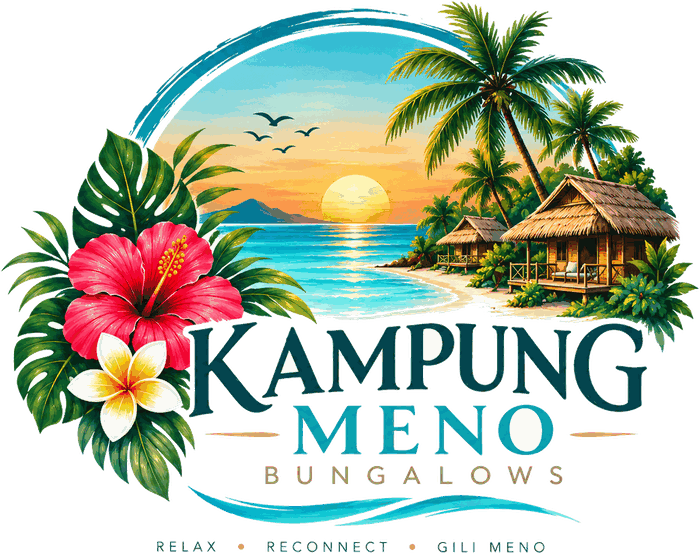 Kampung Meno Bungalows logo, Gili Meno Indonesia